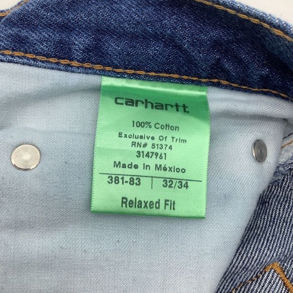Carhartt Mens Relaxed Fit Jeans Size 32 x 34 (Actual 32 x 29) - Picture 7 of 8